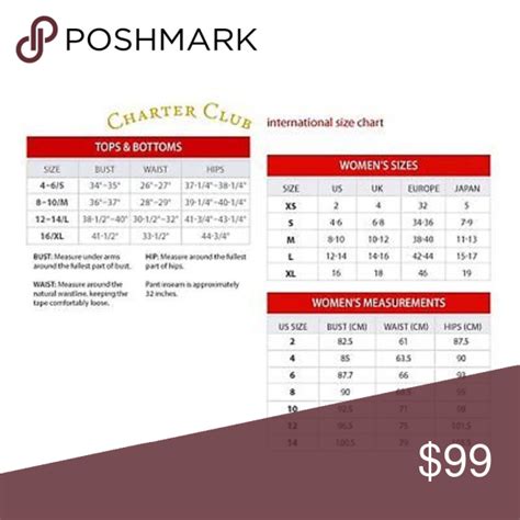 charter club clothing brand|charter club clothing size chart.